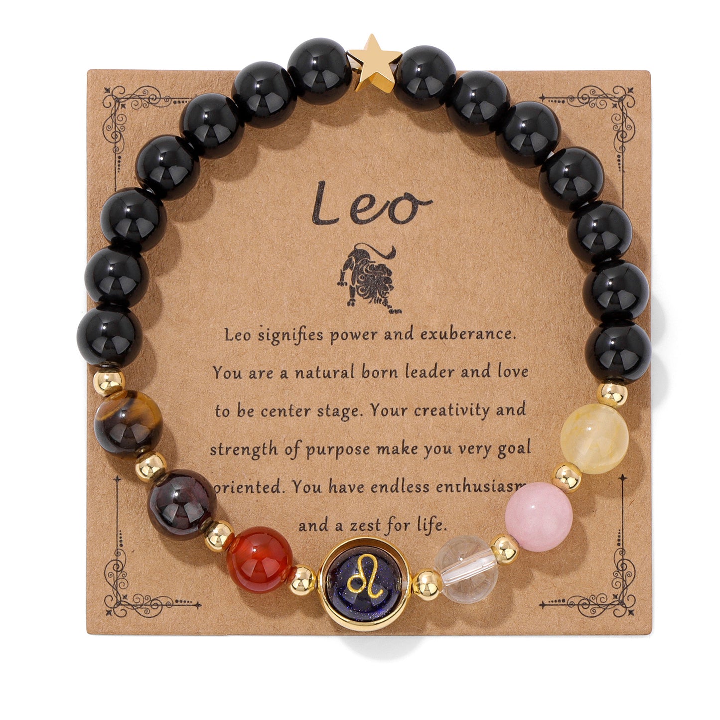 Constellation Beads Card Set Birthday Anniversary Bracelets