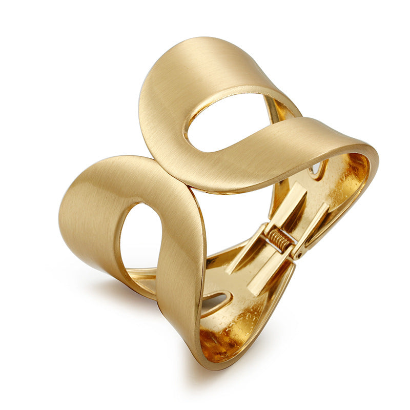 Large Glossy Hollow Zinc Alloy Female Personality Bracelets