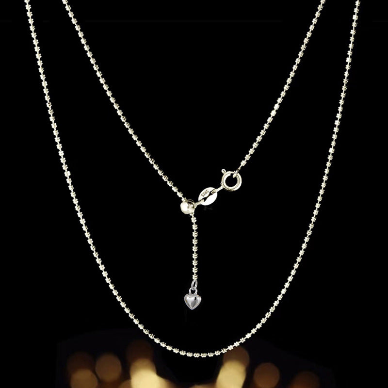 Double Flash Beads Adjustable Telescopic Heart Necklaces