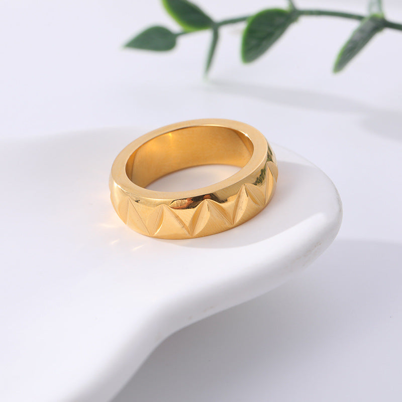 Elegant Triangle Arc Simple Fashion Personality Rings