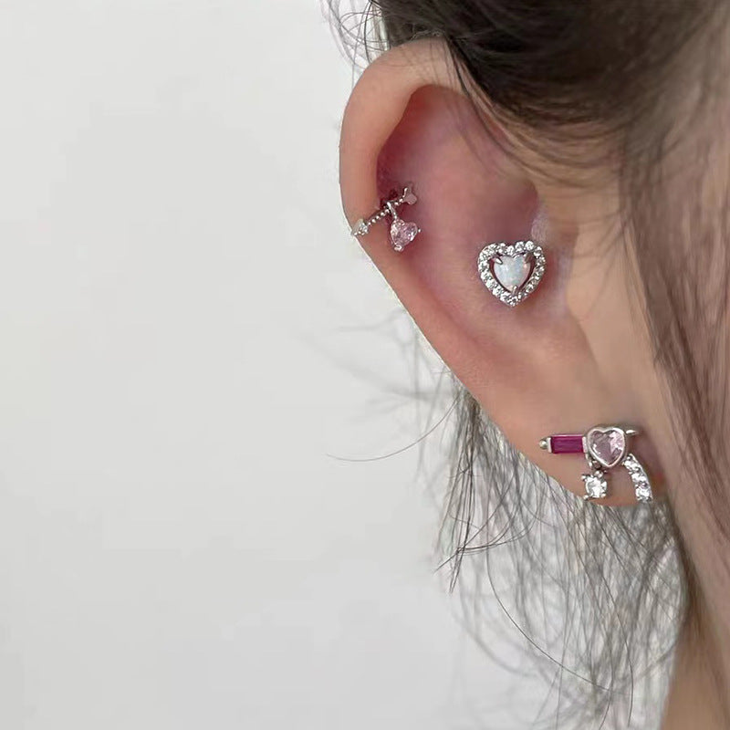 Collection Female Niche Design Senior Pin Pink Loving Heart Rings