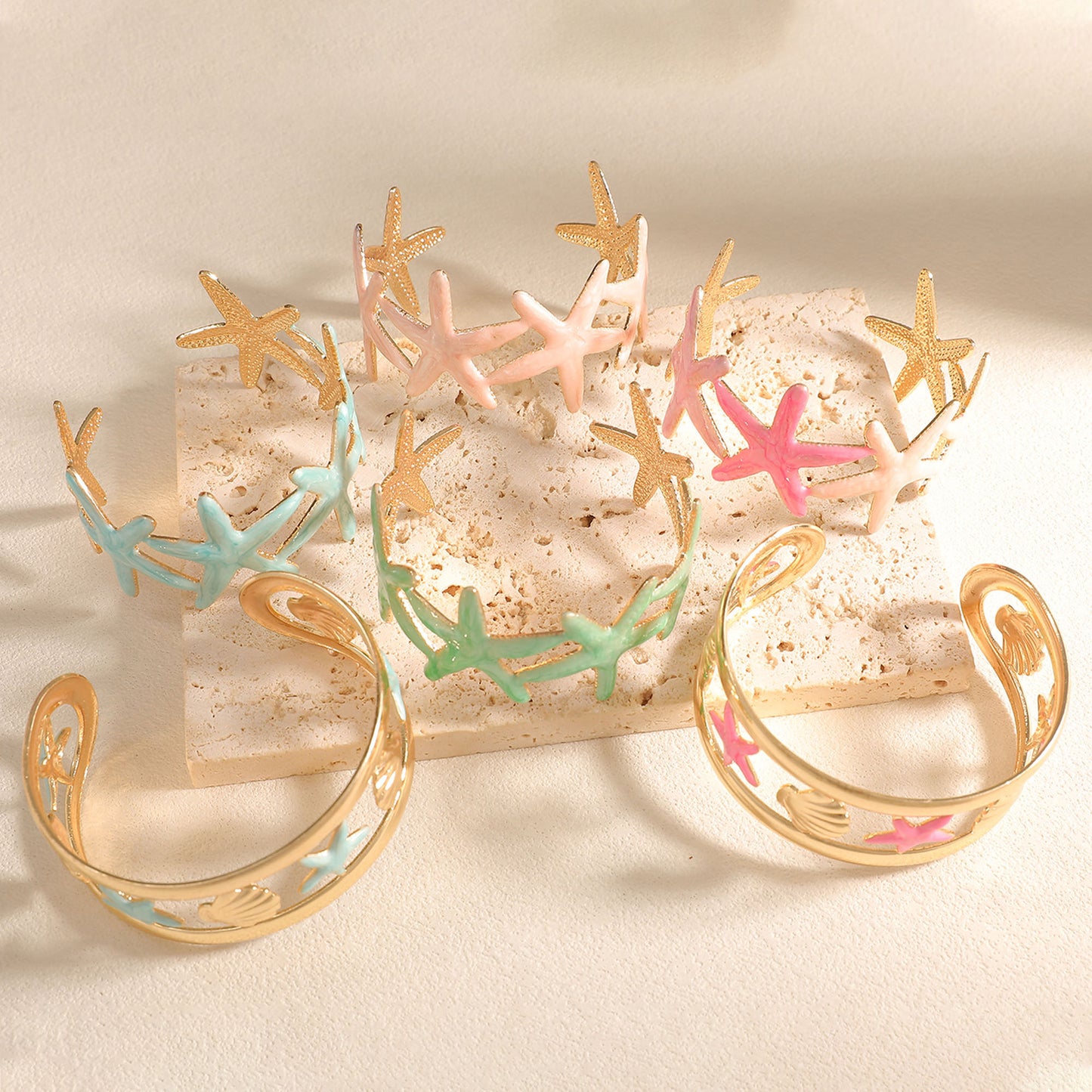 Light Luxury High-grade Drop Oil Open-ended Bracelets
