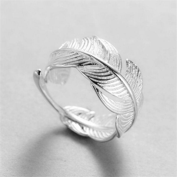 Simple Elegant Leaf Fashionable Open Adjustable Rings