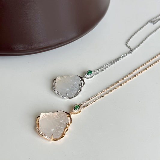 Women's Chalcedony Maitreya For Simple Light Luxury Exquisite Natural Necklaces