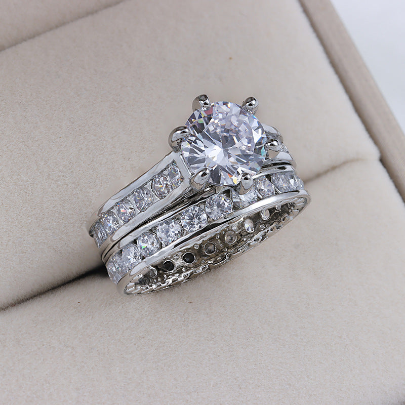 Plated Copper Luxury Zircon Traditional Gorgeous Rings