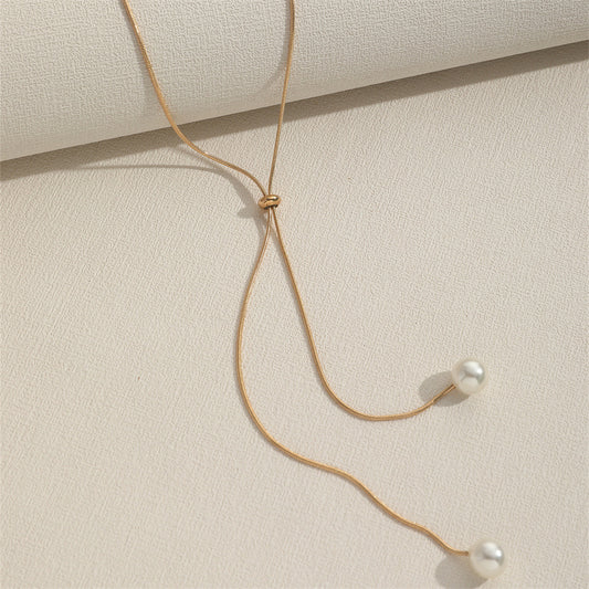 Pull Adjustable Pearl High-grade Design Sense Necklaces