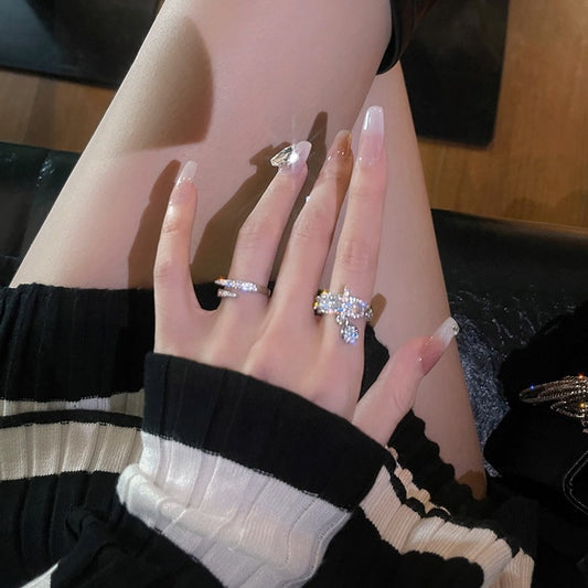 Women's High-grade Zircon Cold Style Design Fashion Rings