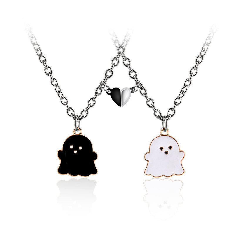 White Ghost Cartoon Halloween Gift Jewelry Necklaces