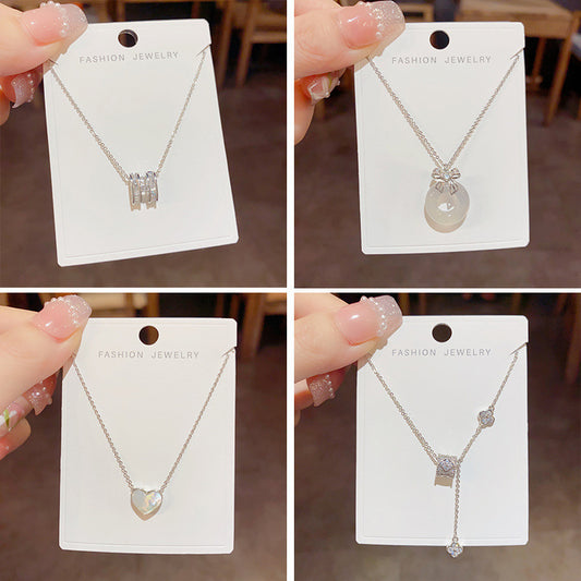 Korean Style Graceful Fashionable Niche Design Sier Personality Necklaces