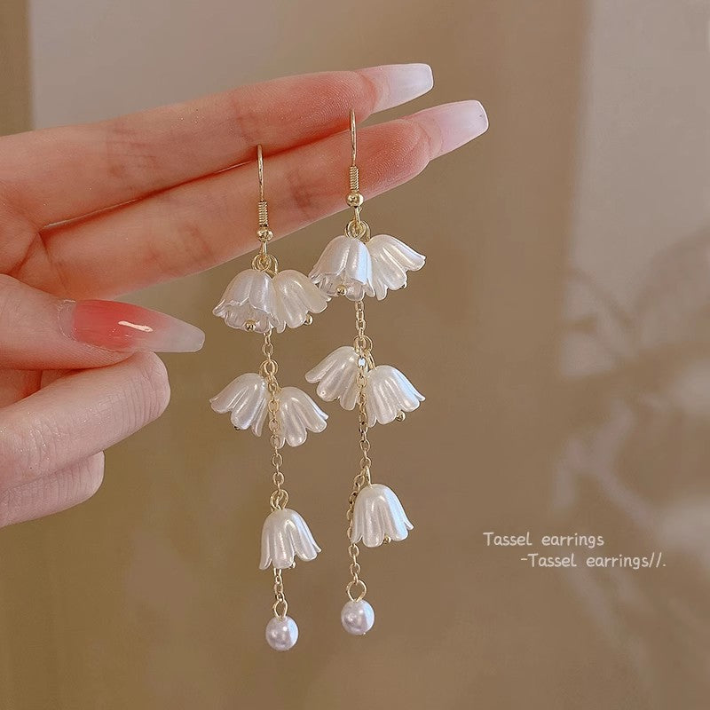 Women's Series Flower Vacation Style Niche High-grade Earrings