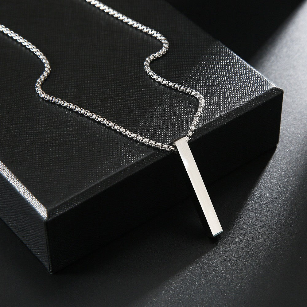 Women's & Men's Stainless Steel Long Stick Fashionable Light Luxury Hip Hop Necklaces