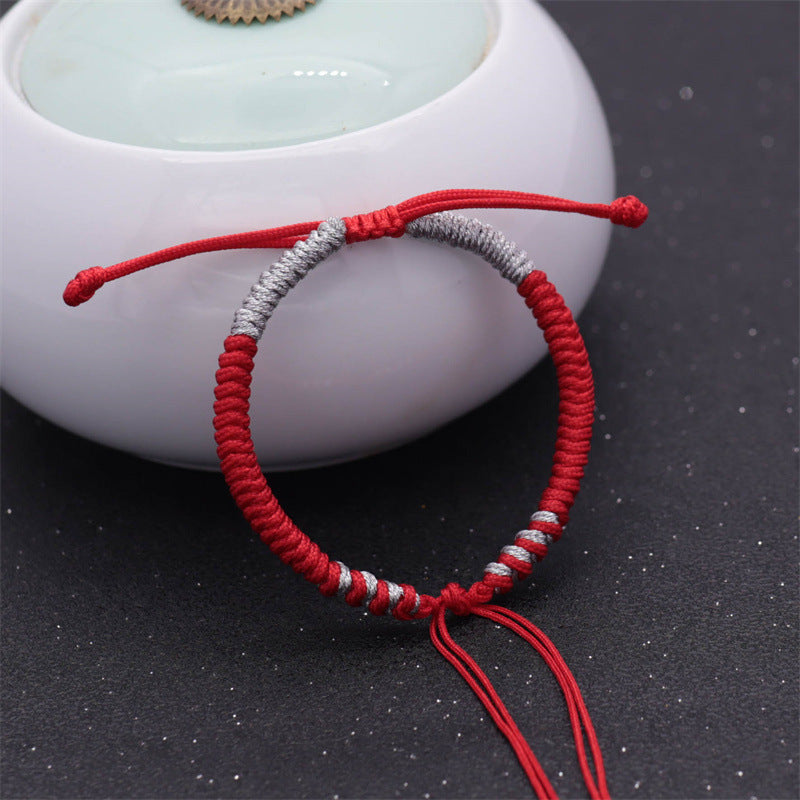 Carrying Strap Matching Red Rope Hand-woven Beads Bracelets