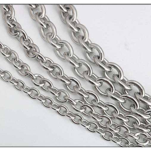 Titanium Large O-shaped Personalized Trendy For Bags Necklace