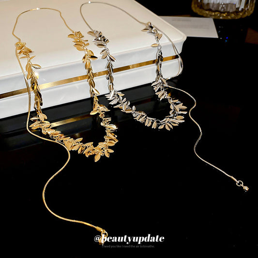 Women's Wheat Tassel Personalized Cold Style Clavicle Necklaces