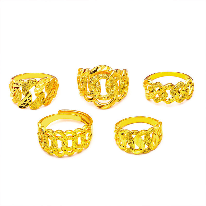 Vietnam Placer Gold Female Fashion Jewelry Rings