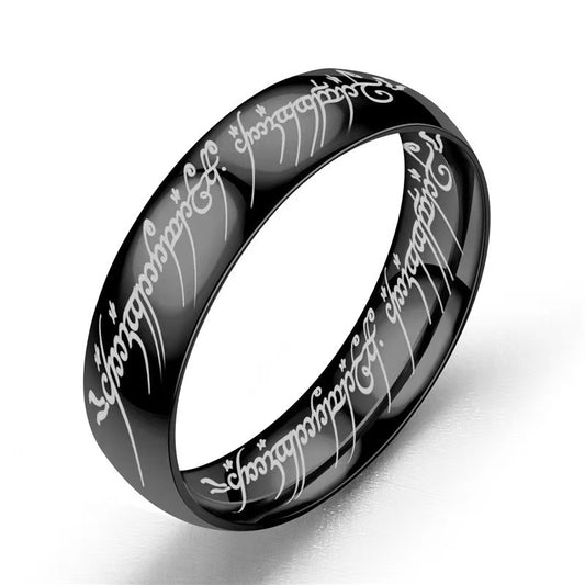 Women's & Men's Fashion Magic Lettering Titanium Design Feeling Rings