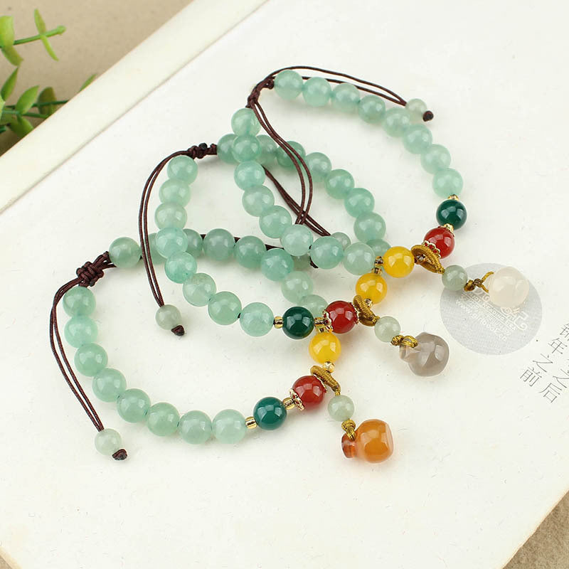 Women's Green Aventurine Vintage Safe Apple Jade Bracelets