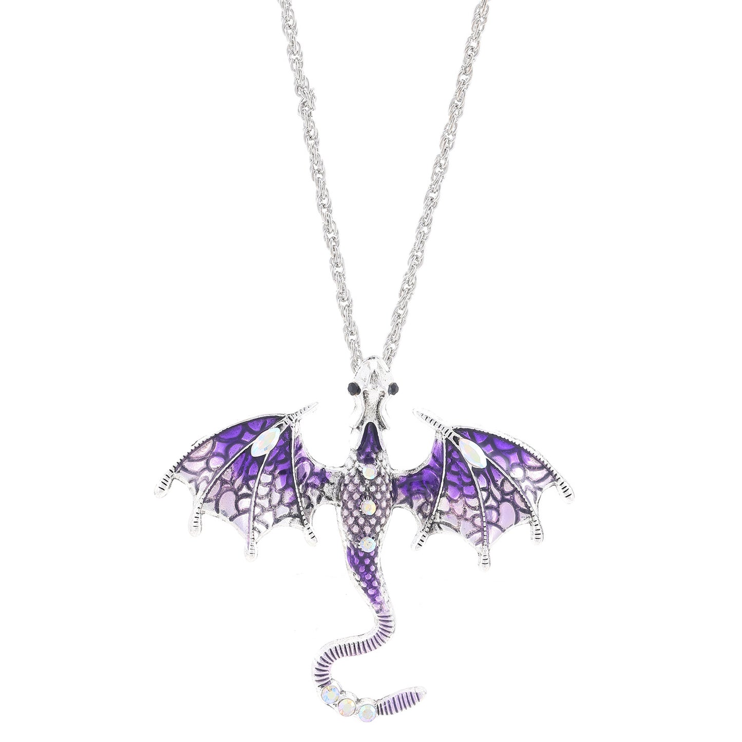 Cartoon Flying Dragon Female Niche Personality Enamel Color Diamond Inlaid Pendants