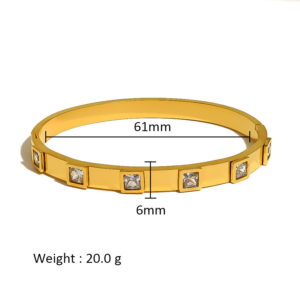 Women's Stainless Steel Electroplated Eight Awn Star Flower Geometric Bracelets
