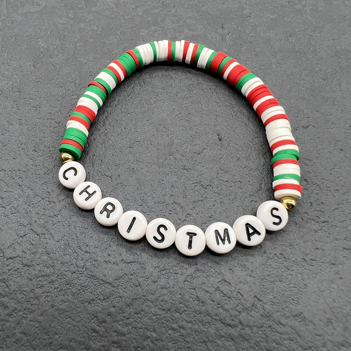 Hot Christmas Gift Beaded Letter Stretch Bracelets