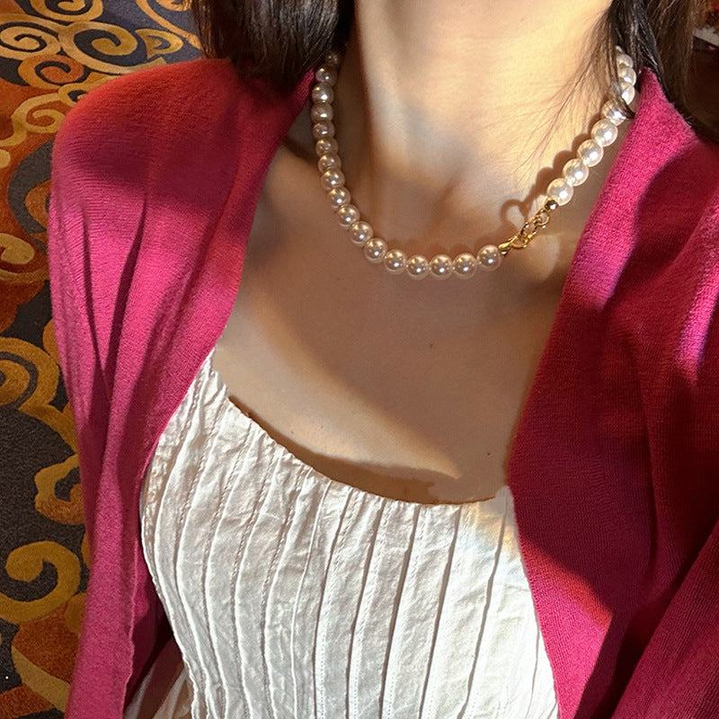 Women's Pearl High-grade Chinese Sweater Chain Light Luxury Minority Necklaces
