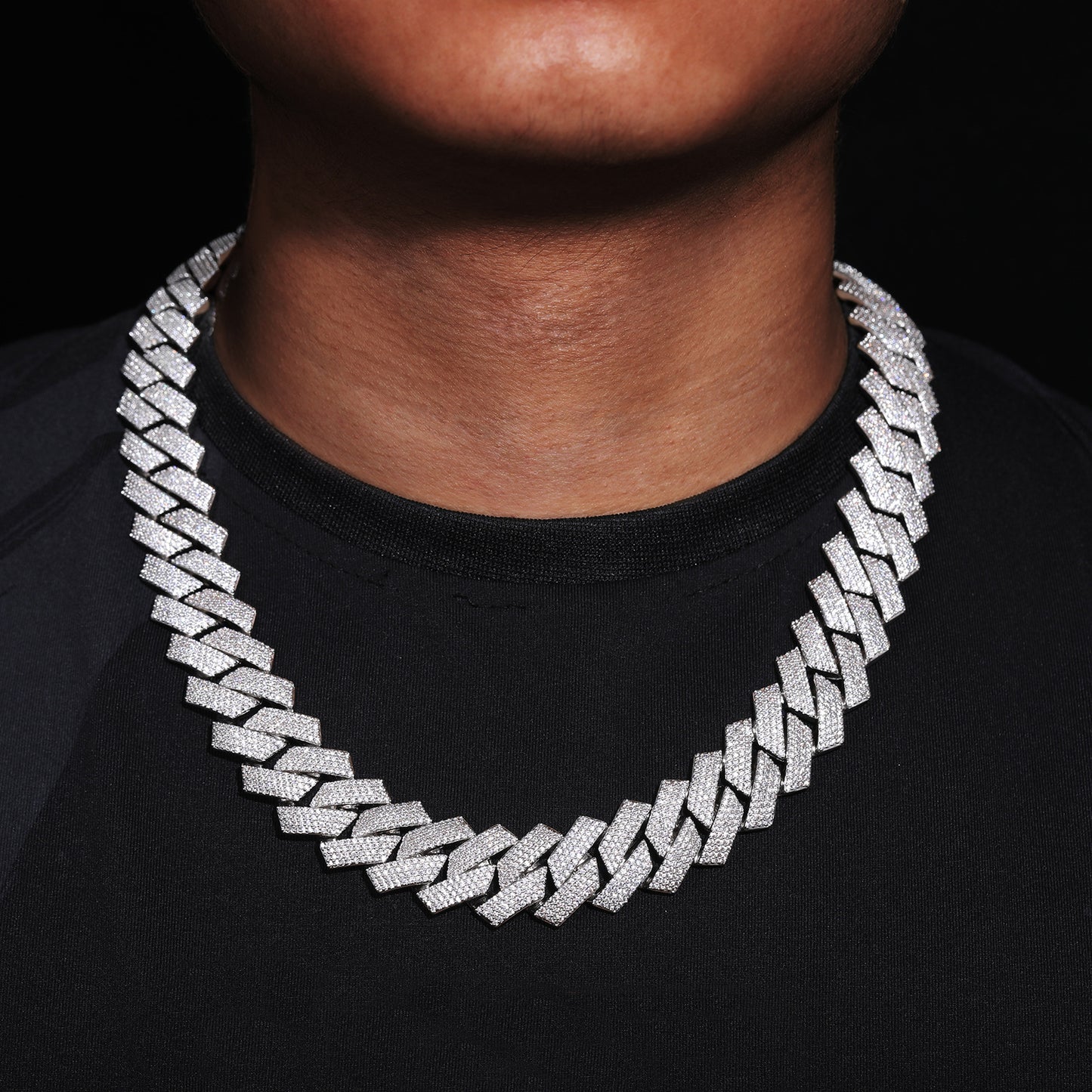 Men's Zircon Diamond Cuban Link Chain Popular Hip Necklaces
