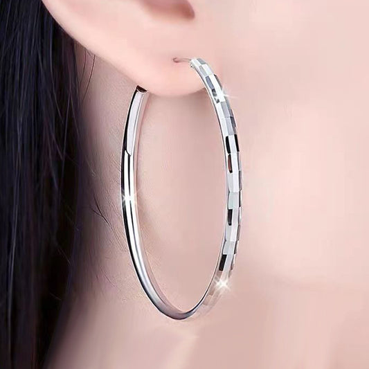 Women's Tube Carven Design Big Ear Sterling Earrings