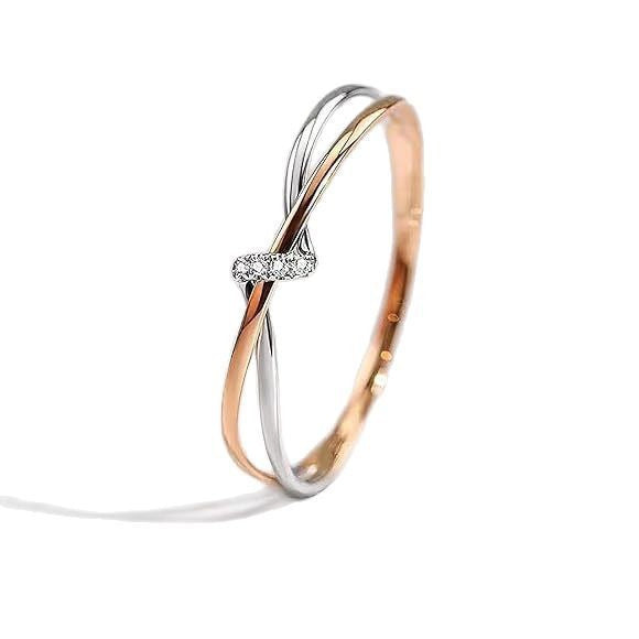 Sterling Sier Double Knot Winding Couple Ring