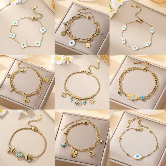 Women's Fashion Devil's Eye Titanium Steel Light Bracelet