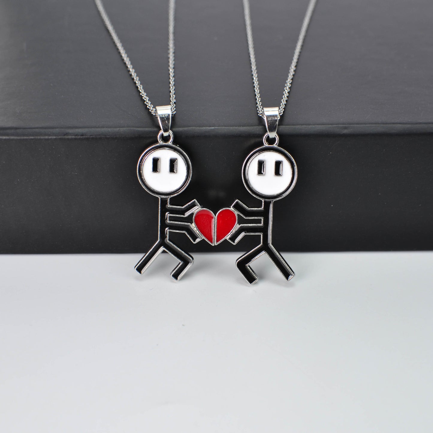 Couple Magnetic Suction Fun Cartoon Expression Launch Necklaces