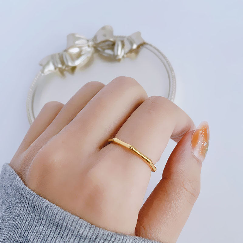 Bamboo Bone Knuckle Tail Design Light Rings