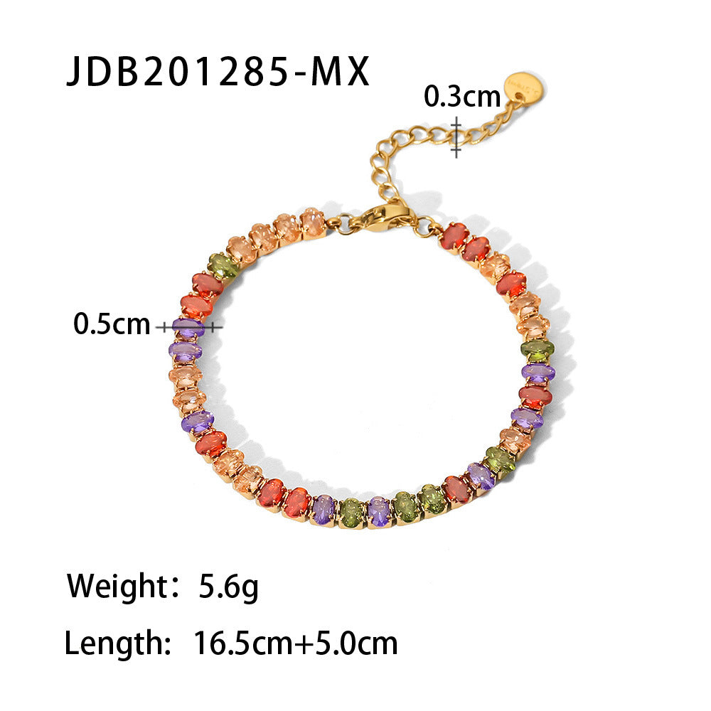 Niche Gold Chain Stainless Steel Zircon Bracelets