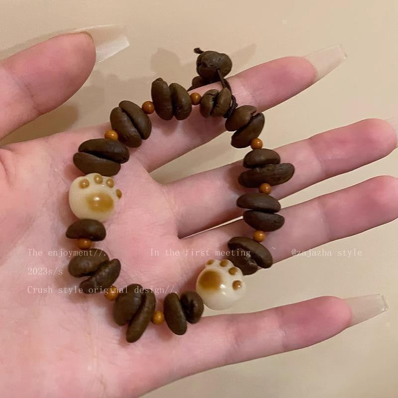Women's & Men's Retro Ethnic Style Agate Ox Bone Rosary Bracelet