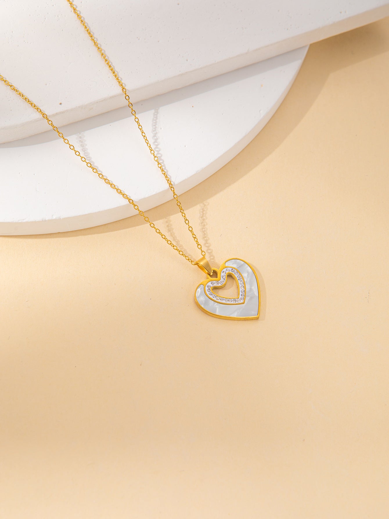 Women's Female With Hearts Zircon Light Luxury Design Earrings