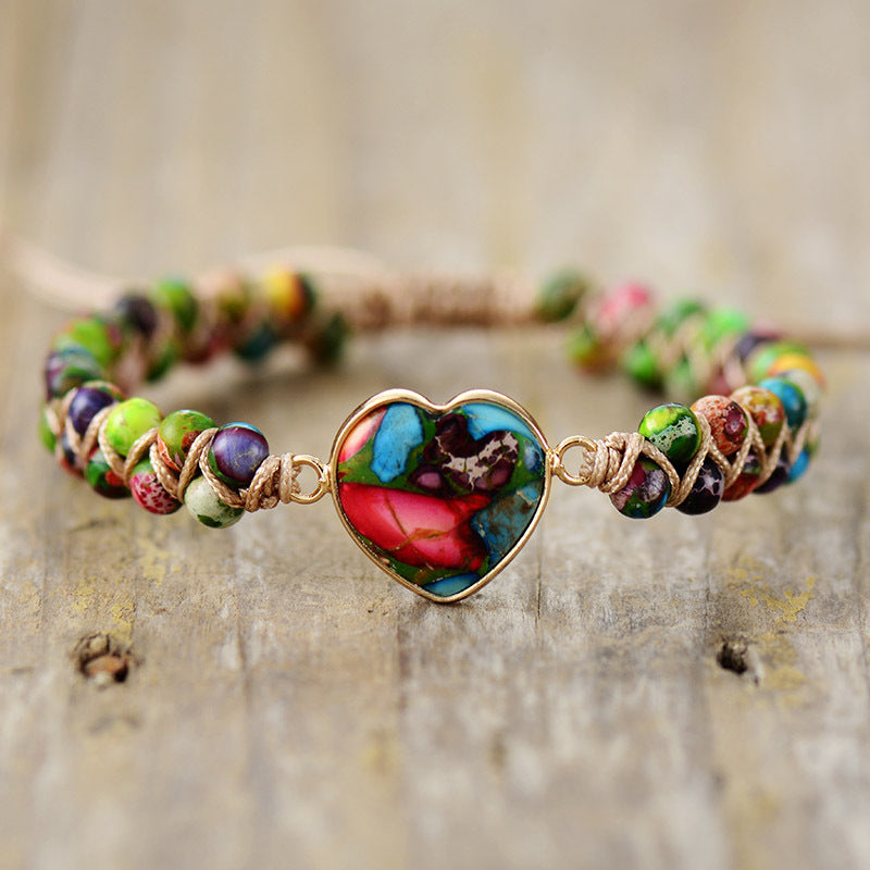 Emperor Stone Heart Shaped Double Layer Bracelets