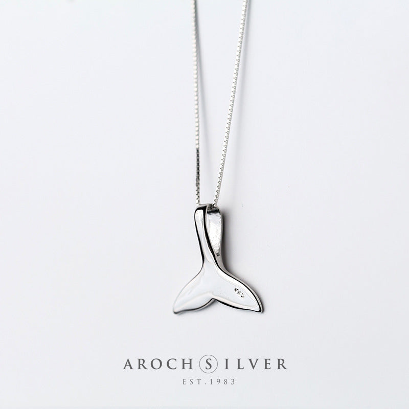 Female Beauty Fish Tail Dolphin Clavicle Necklaces