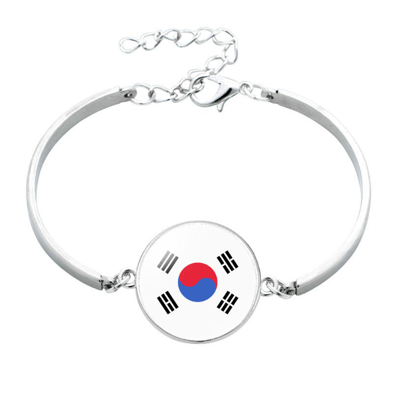 Asian National Flag Time Stone Palestine Bracelets