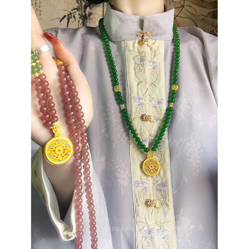 Women's Style Vintage Beaded For Skirt Cheongsam Sweater Chain Antique Ethnic Pendants