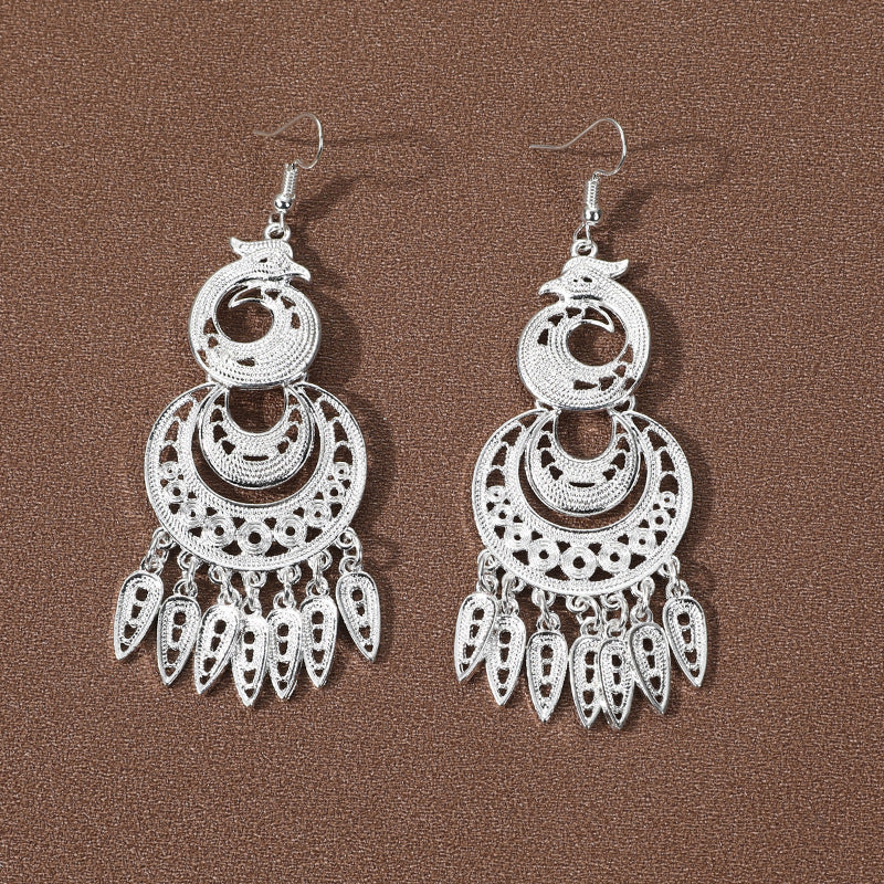 Sier Family Minority Ethnic Style Tourist Attractions Earrings