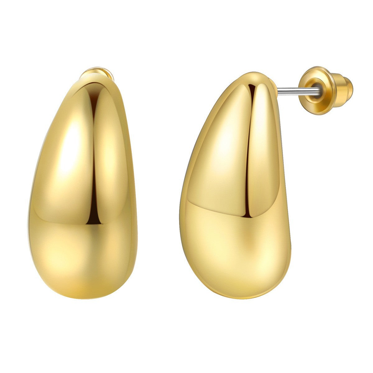 Women's Oversized Water Drop Gold-plated Teardrop Fashion Rings