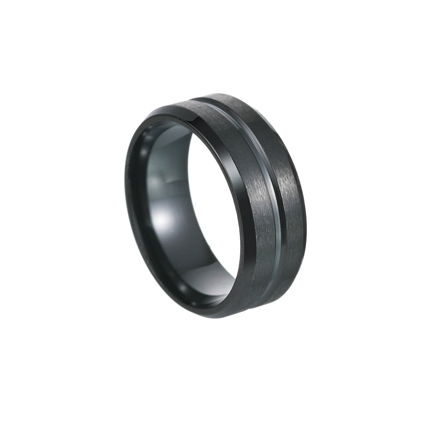 Men's Popular Ornament Standard Size Matching Titanium Rings