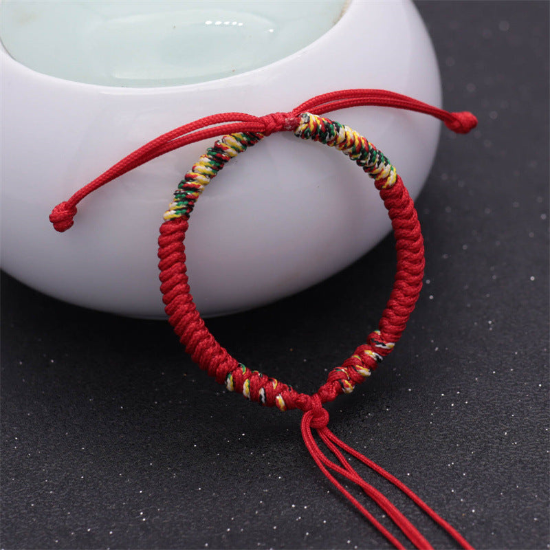 Carrying Strap Matching Red Rope Hand-woven Beads Bracelets