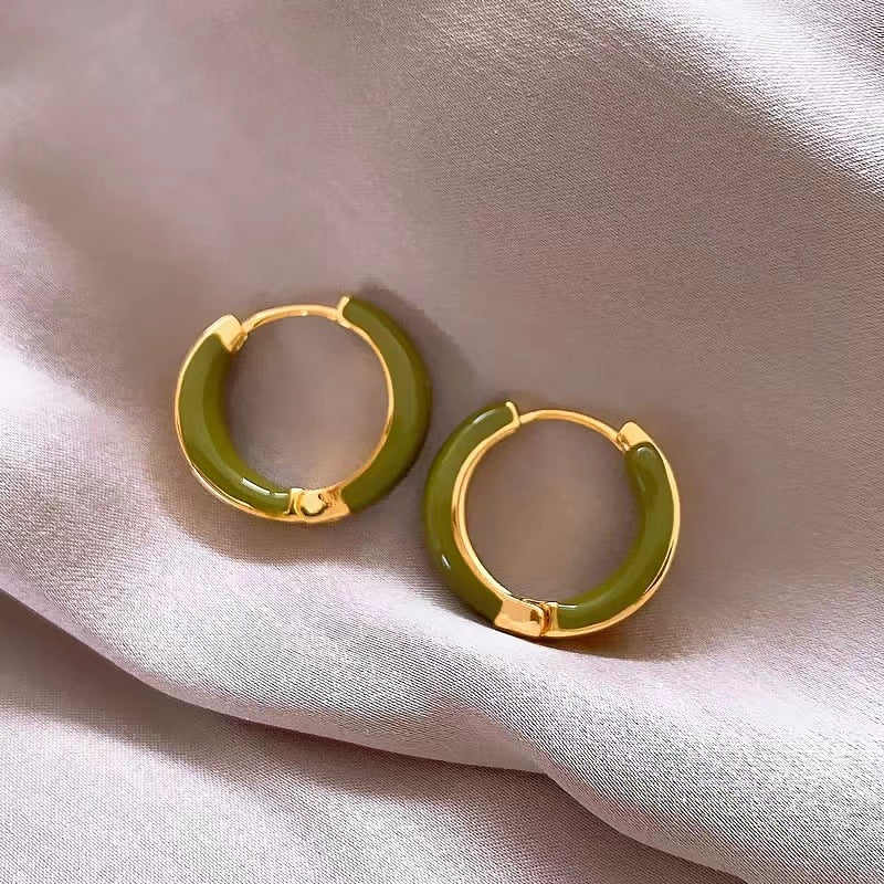 Circle Ear Clip Stylish Simple Versatile Niche Earrings