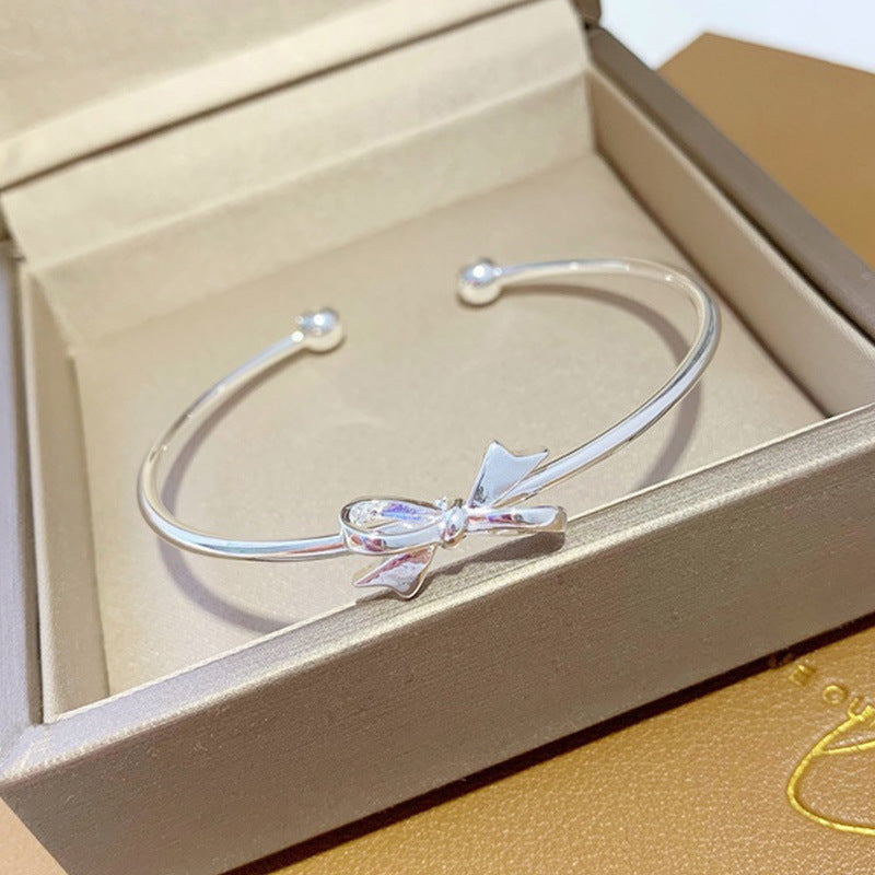 Bow Fashion Popular Open Live Broadcast Argent Bracelet