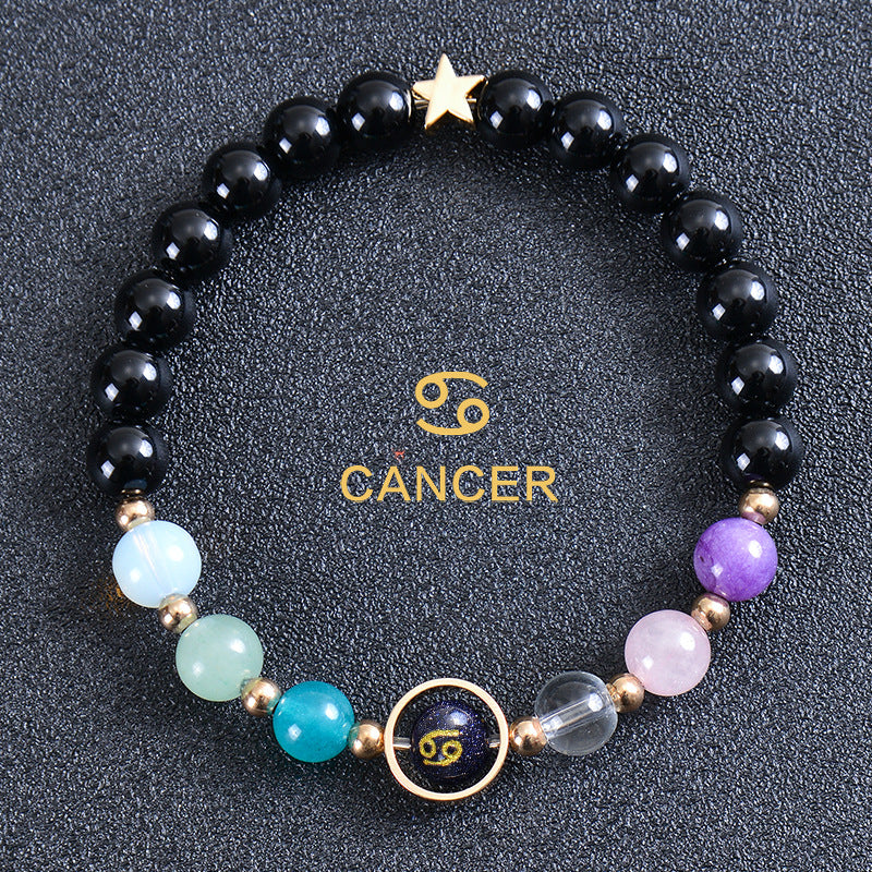 Planets Twee Constellations Frosted Stone Beaded Bracelets