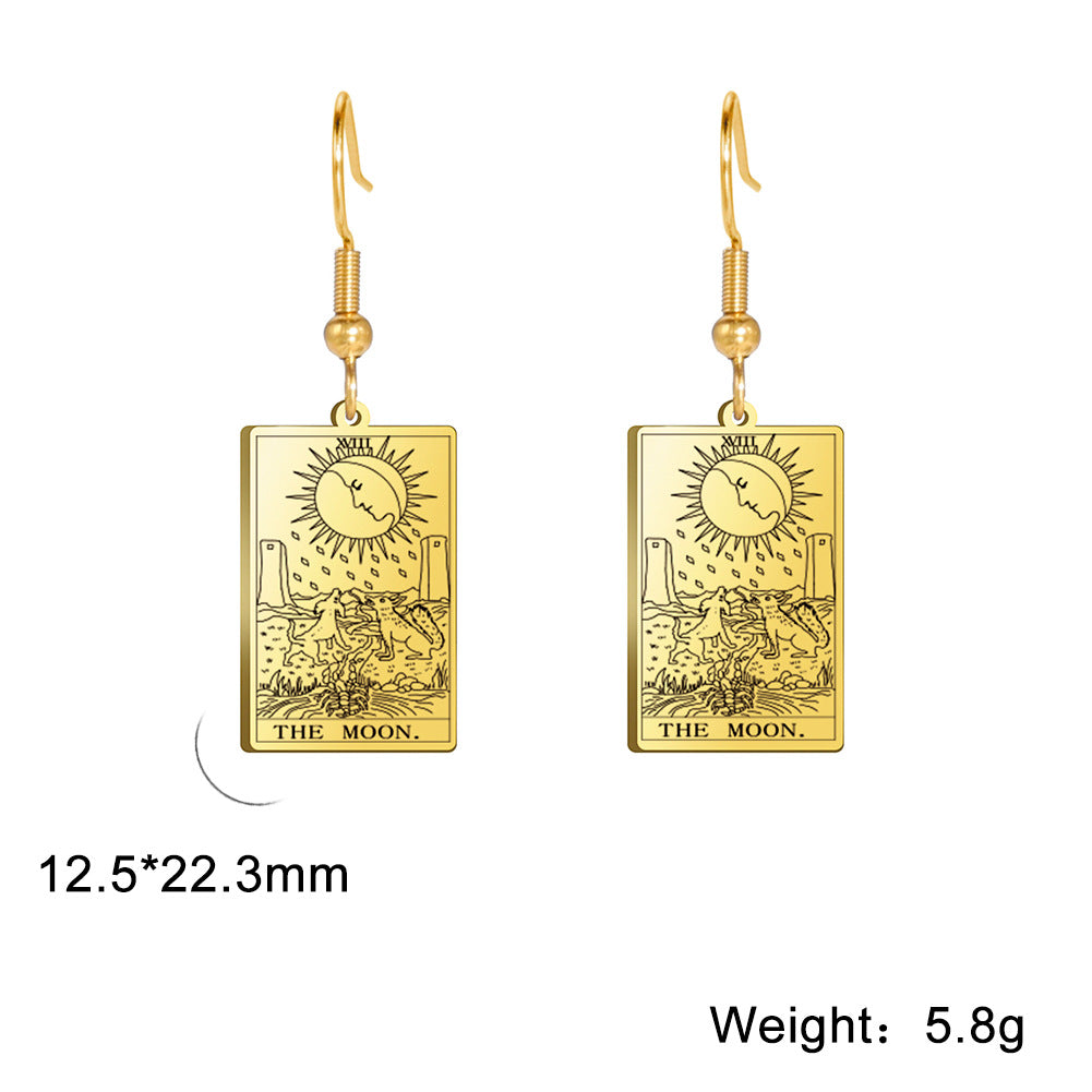 Classic Retro Tarot Series Personality Fashion Earrings