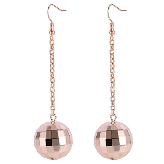 Punk Disco Ball Glossy Ear Hook Fashion Lady Earrings