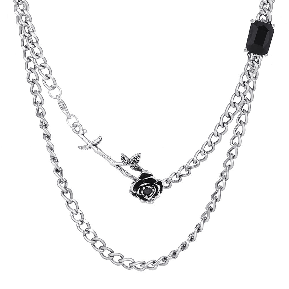 Women's Creative Roses Winding Heart Clavicle Chain Fashion Necklaces