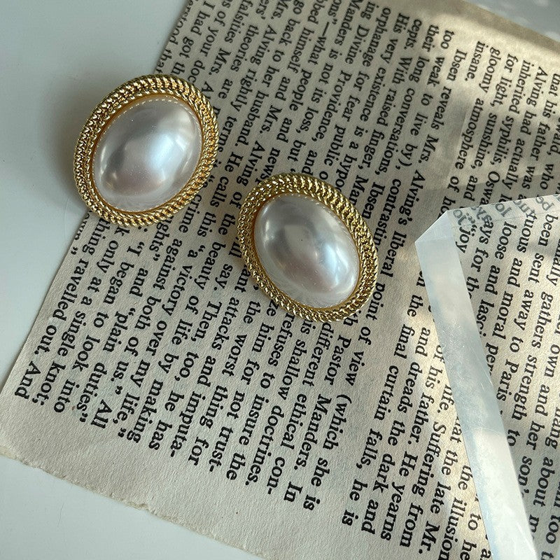 Vintage Pearl French Style Temperament Ear Earrings