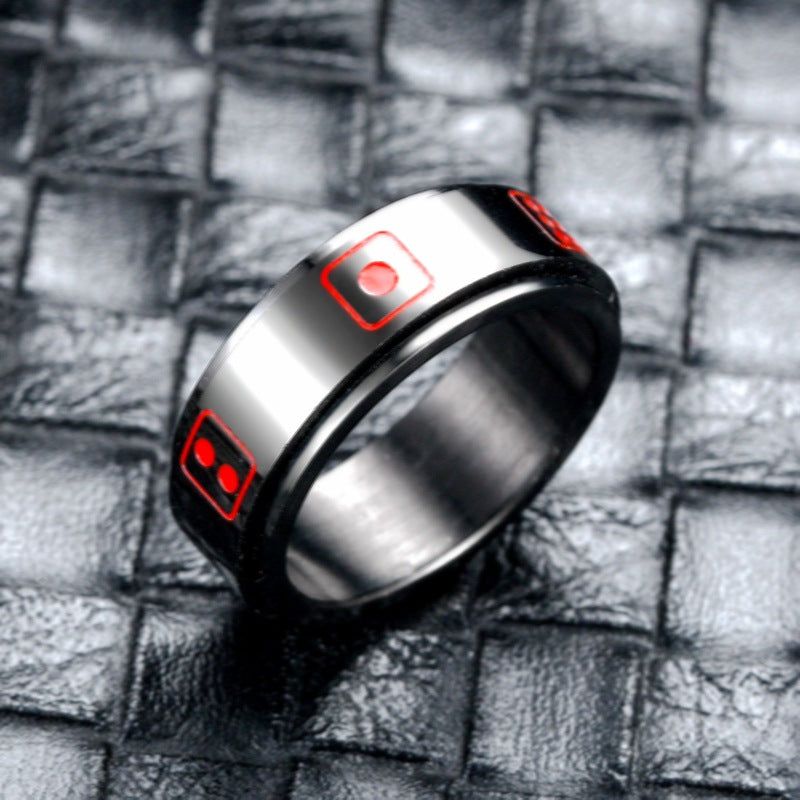 Men's Titanium Steel Personality Rotatable Decompression Dragon Rings